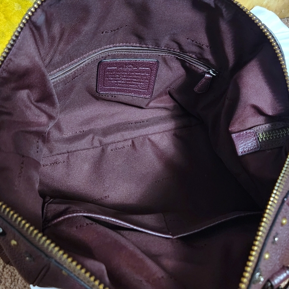 RARE Coach Willow Floral Detail Primrose Satchel, Color: Oxblood, Style 55518 - Picture 13 of 16